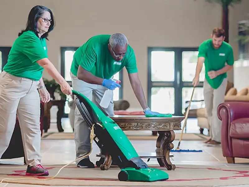 Office Pride carpet extraction equipment in use